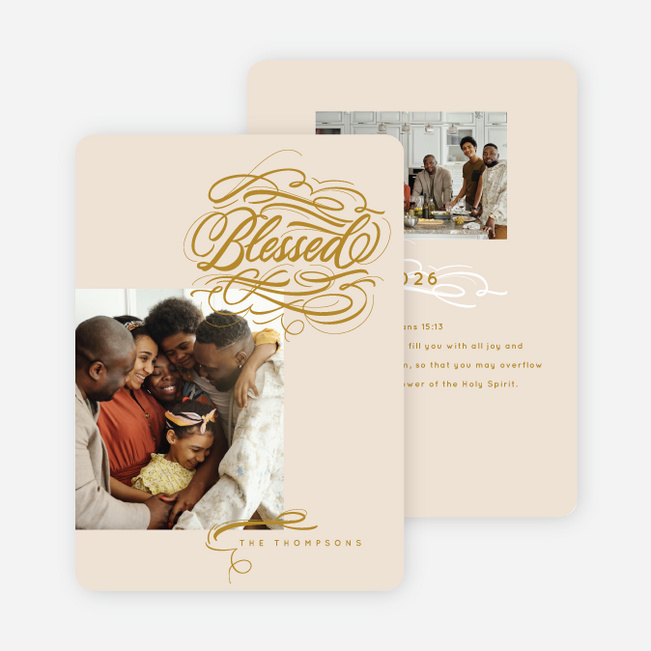 Truly Blessed Christmas Cards - Yellow