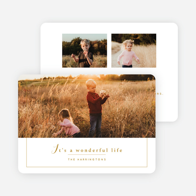 A Wonderful Life Christmas Cards - Yellow