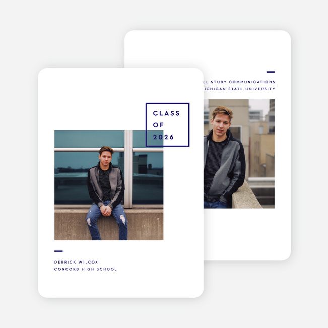 Anything but Plain Graduation Announcements & Graduation Invitations - Blue