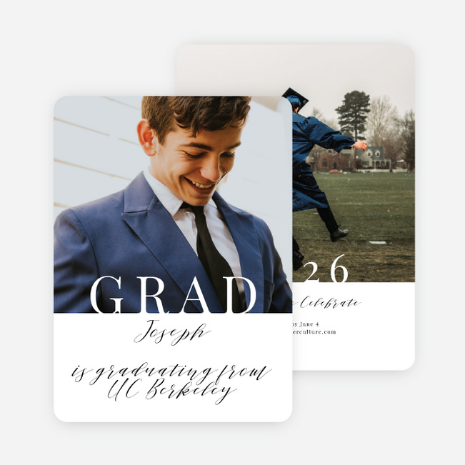 Beyond the Horizon Graduation Announcements & Invitations - White