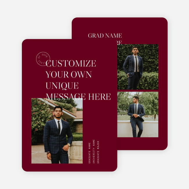 Big Impression Graduation Announcements & Graduation Invitations - Red