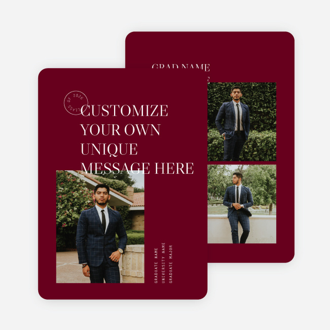Big Impression Graduation Announcements & Graduation Invitations - Red