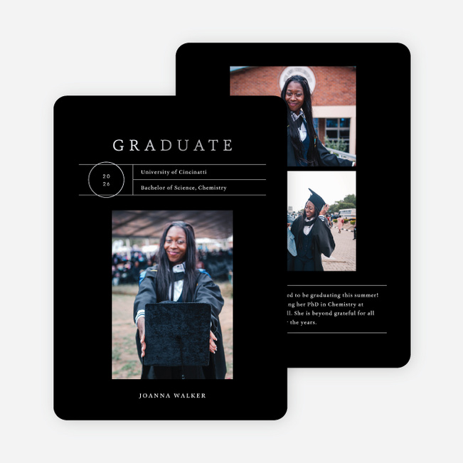 Foil Seal of Excellence Graduation Announcements & Graduation Invitations - Gray