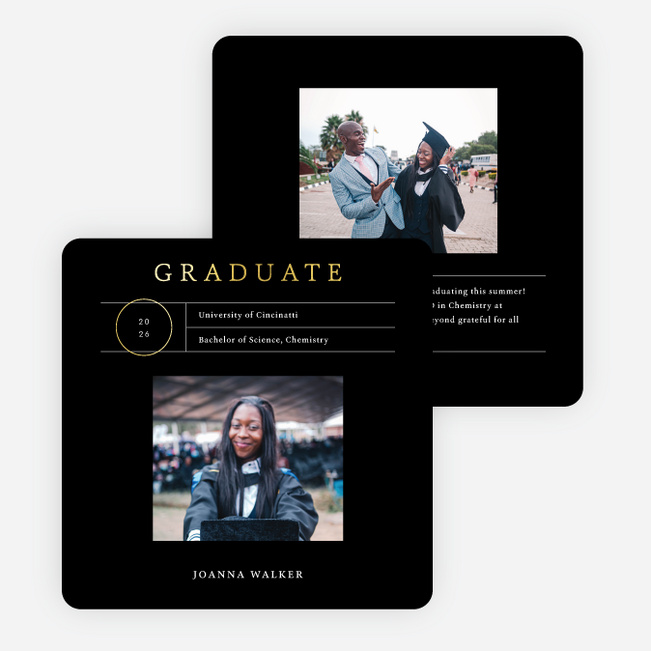 Foil Seal of Excellence Graduation Announcements & Graduation Invitations - Yellow