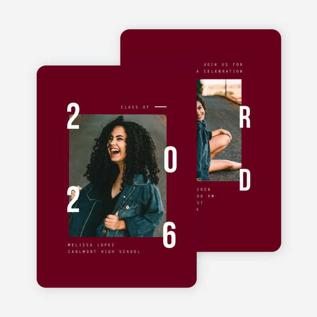 For the Future Graduation Announcements & Graduation Invitations - Red