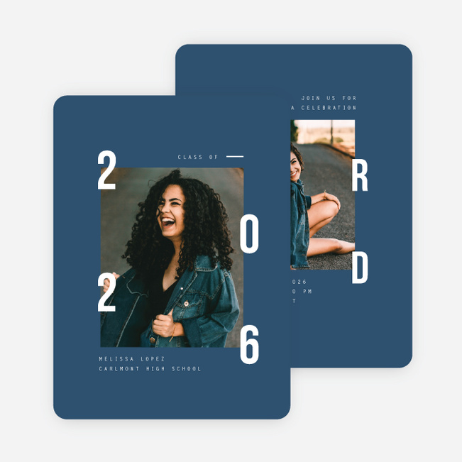 For the Future Graduation Announcements & Graduation Invitations - Blue