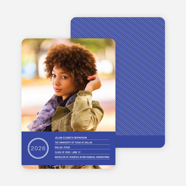 Graduation Sketch Invitations - Teal Gown