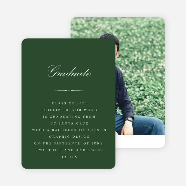 Highest Honor Graduation Announcements & Graduation Invitations - Green