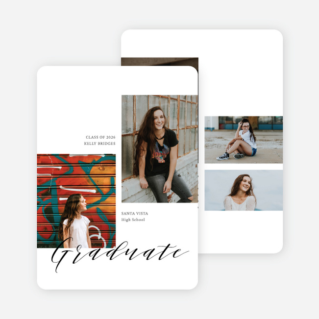 Path to Success Graduation Announcements & Graduation Invitations - Black