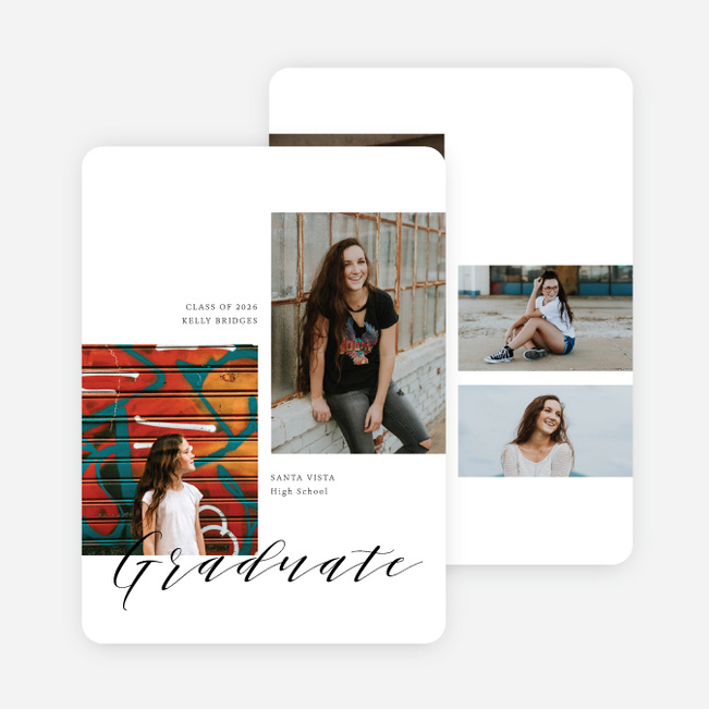 Path to Success Graduation Announcements & Graduation Invitations - Black