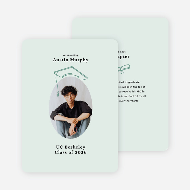 Personal Achievements Graduation Announcements & Invitations - Green