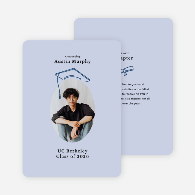 Personal Achievements Graduation Announcements & Invitations - Blue