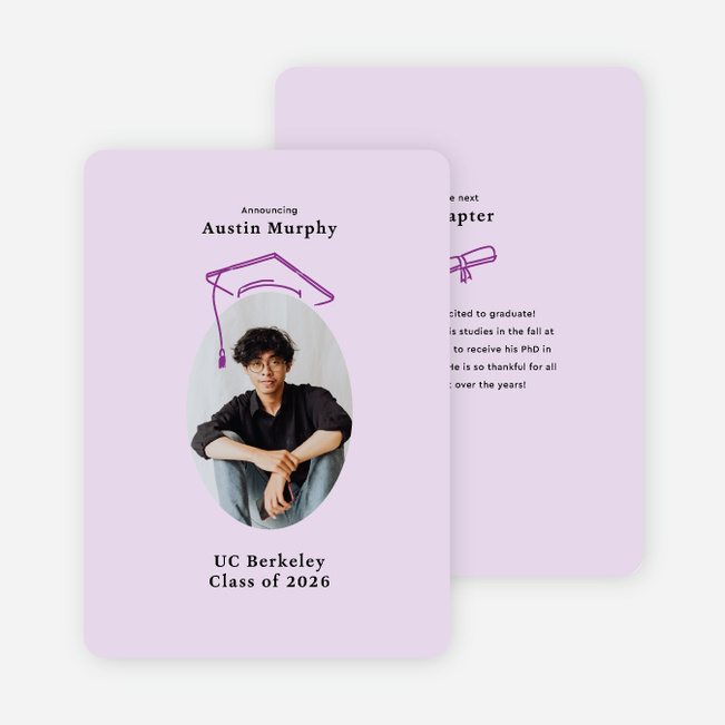 Personal Achievements Graduation Announcements & Invitations - Purple