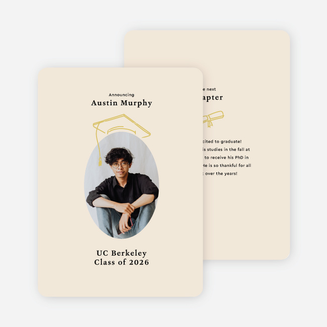 Personal Achievements Graduation Announcements & Invitations - Yellow