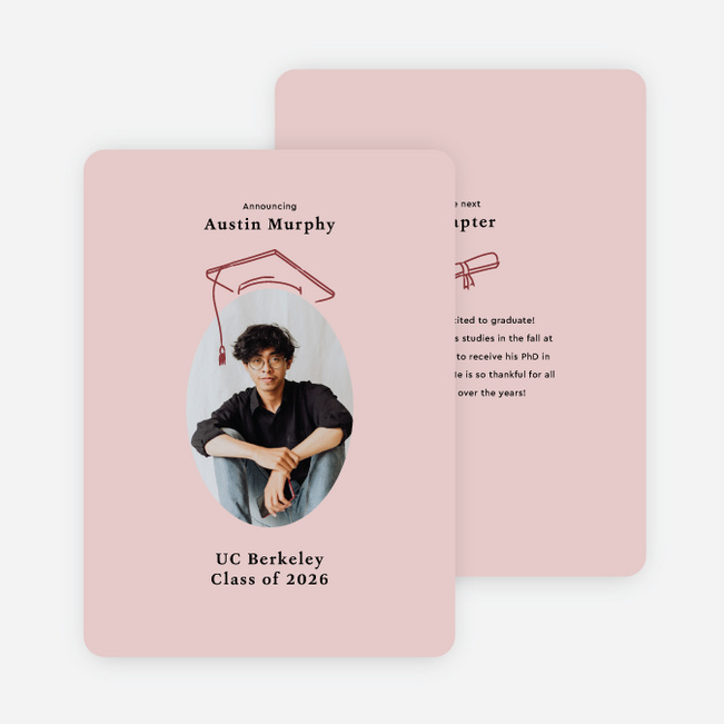 Personal Achievements Graduation Announcements & Invitations - Red