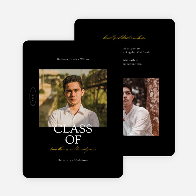 Proudly Presenting Graduation Announcements & Graduation Invitations - Black
