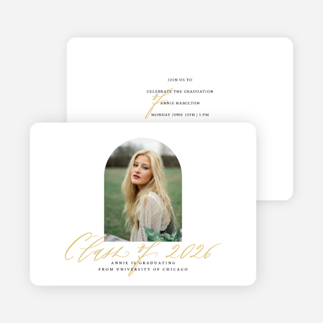 Archway to Success Graduation Announcements & Invitations - Yellow