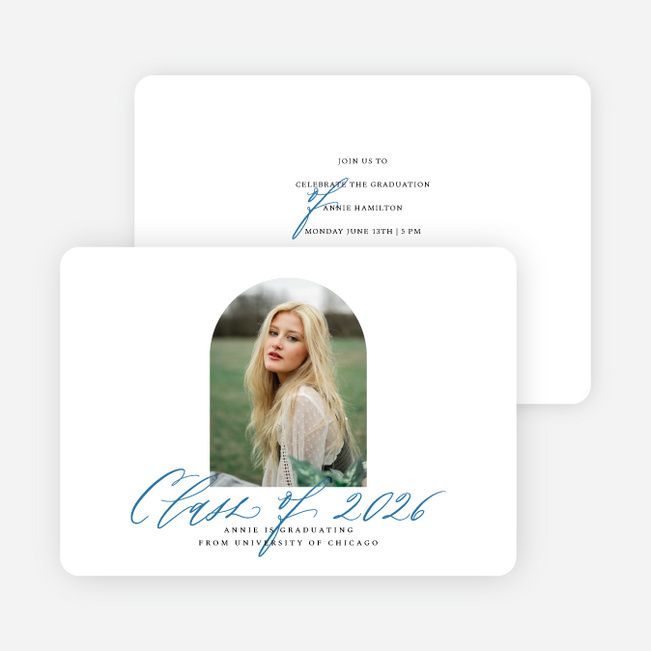 Archway to Success Graduation Announcements & Invitations - Blue