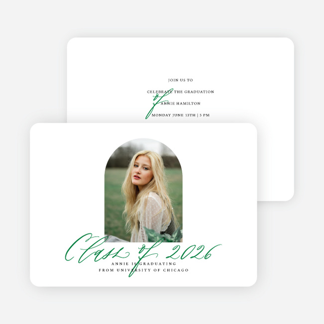 Archway to Success Graduation Announcements & Invitations - Green