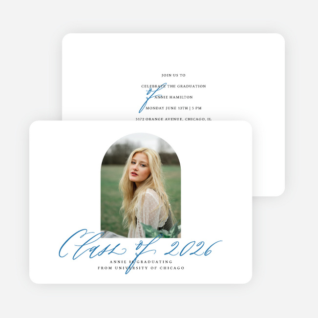 Archway to Success Graduation Announcements & Invitations - Blue
