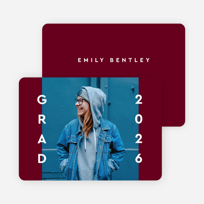 Bold Future Graduation Announcements & Graduation Invitations - Red