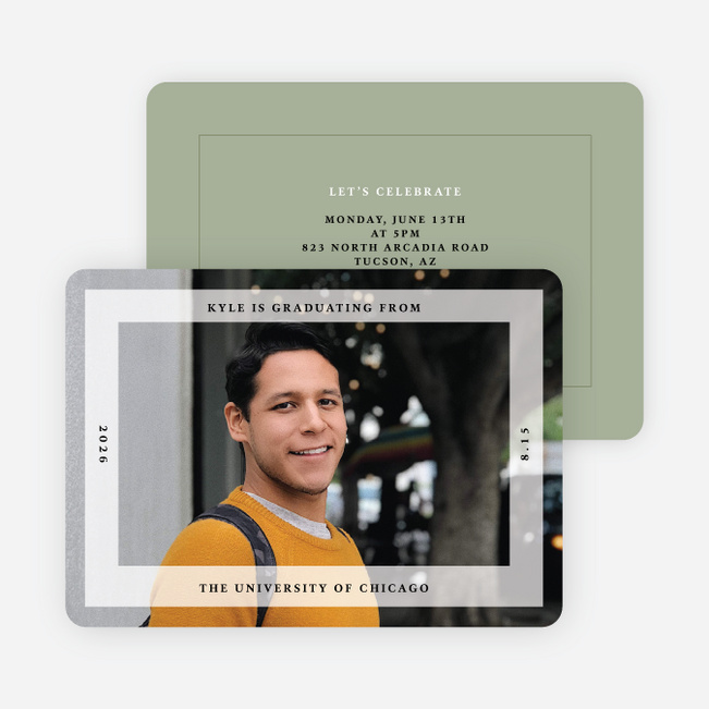 Framing the Future Graduation Announcements & Invitations - Green