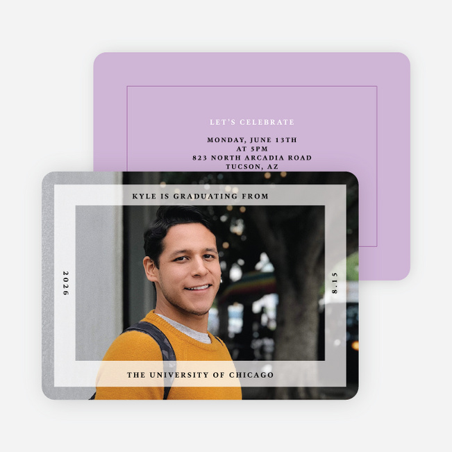 Framing the Future Graduation Announcements & Invitations - Purple