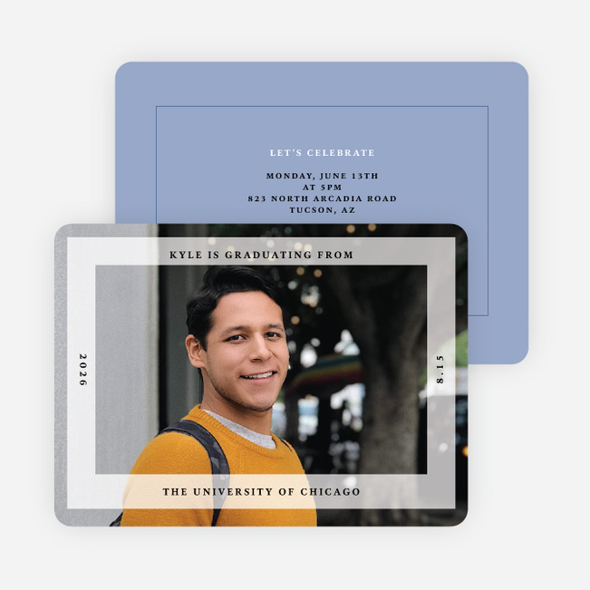 Framing the Future Graduation Announcements & Invitations - Blue