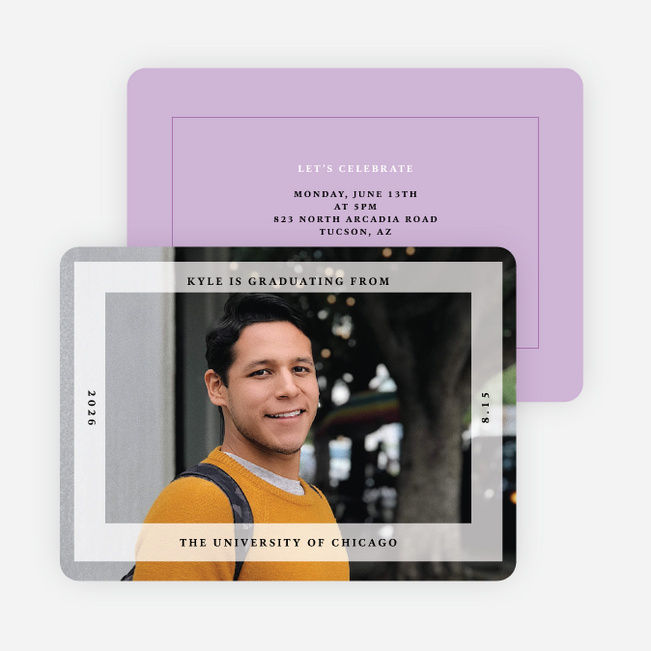 Framing the Future Graduation Announcements & Invitations - Purple
