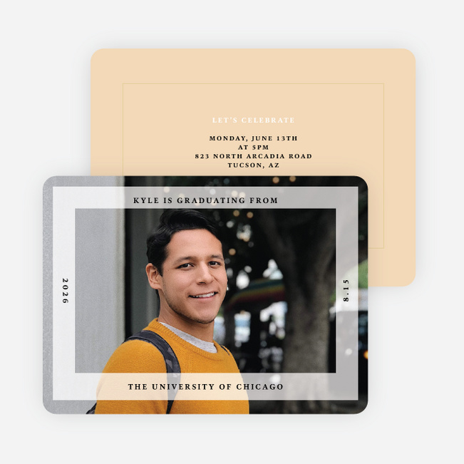 Framing the Future Graduation Announcements & Invitations - Yellow
