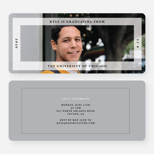 Framing the Future Graduation Announcements & Invitations - Gray