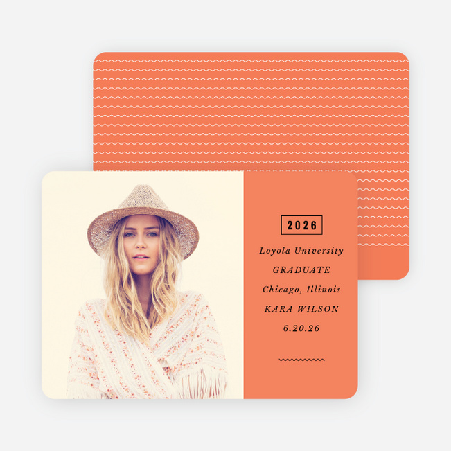 Modern Type Graduation Announcements - Orange