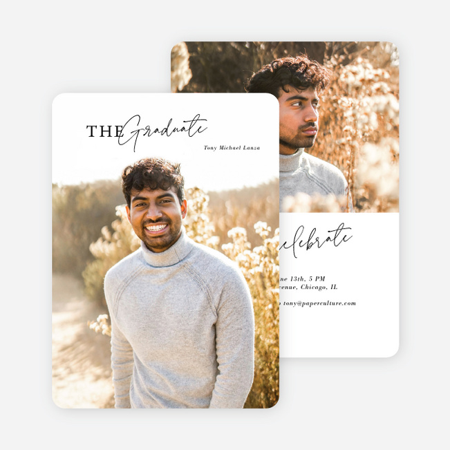 Now Distinguished Graduation Announcements & Invitations - White