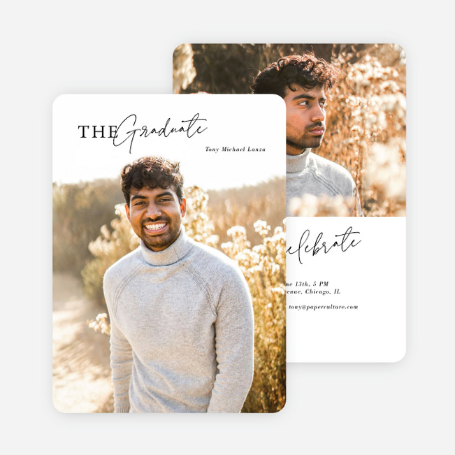 Now Distinguished Graduation Announcements & Invitations - White