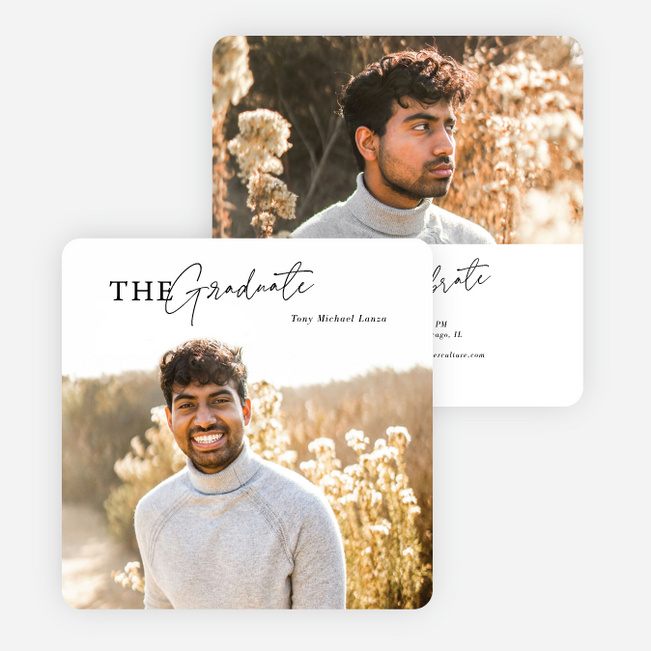 Now Distinguished Graduation Announcements & Invitations - White