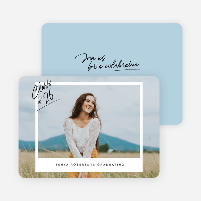Picture Perfect Future Graduation Announcements & Invitations - Blue