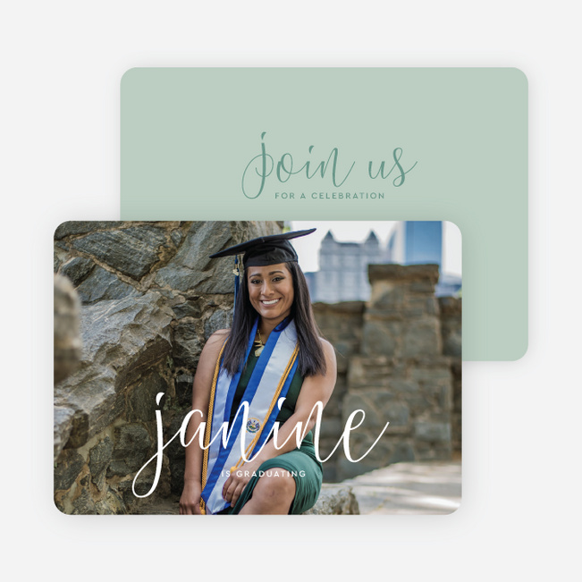 Signature of Success Graduation Announcements & Invitations - Green