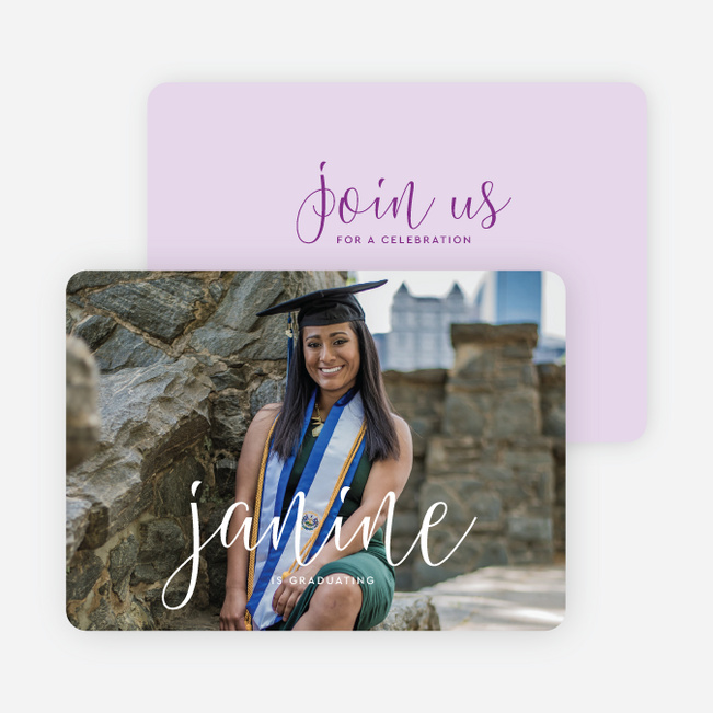 Signature of Success Graduation Announcements & Invitations - Purple