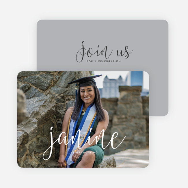 Signature of Success Graduation Announcements & Invitations - Gray