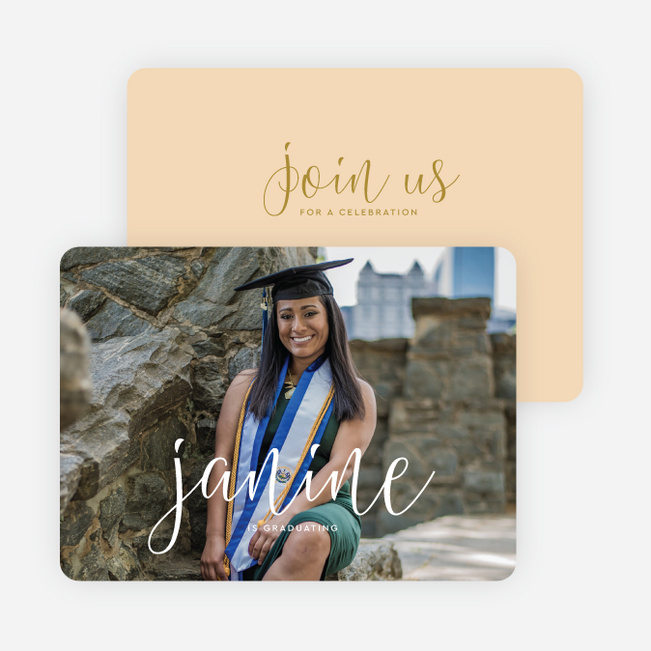 Signature of Success Graduation Announcements & Invitations - Yellow