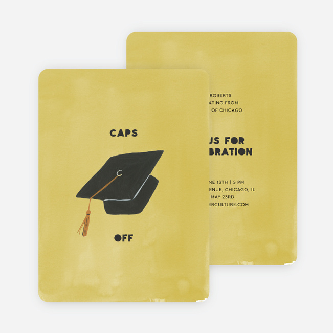 Slay the Tassel Graduation Announcements & Invitations - Yellow