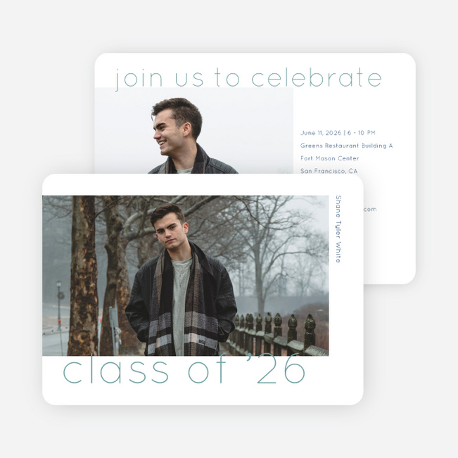 Subtle Triumphs Graduation Announcements & Invitations - Blue