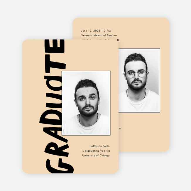 Turning the Page Graduation Announcements & Invitations - Yellow