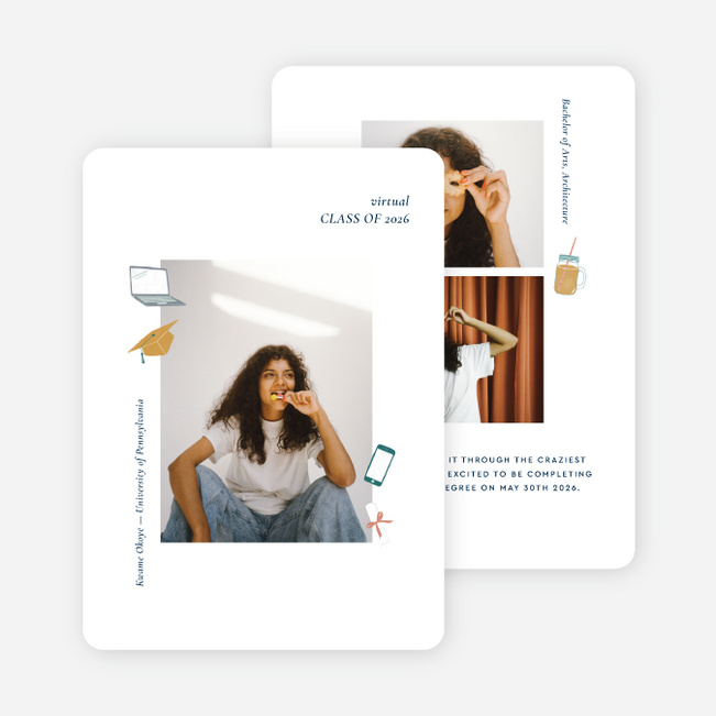 Virtual Class Graduation Announcements & Graduation Invitations - Multi