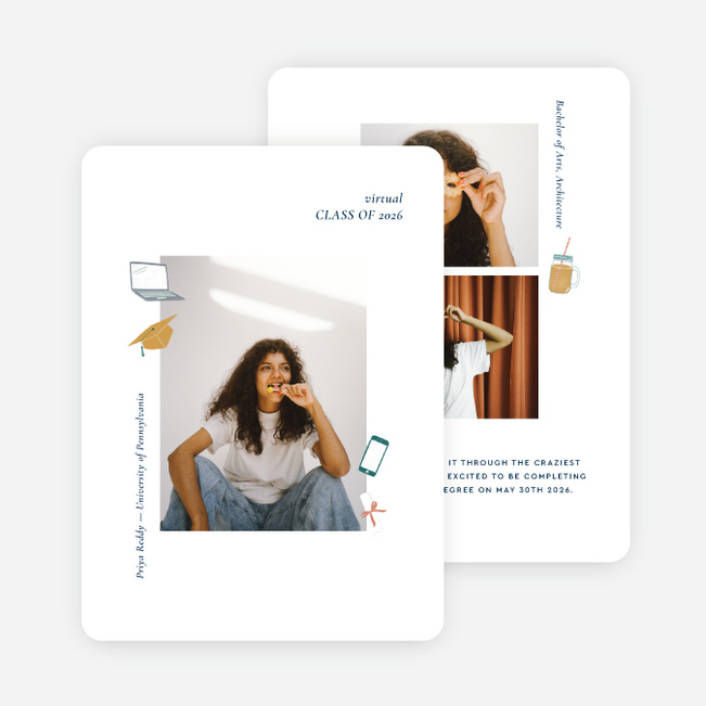 Virtual Class Graduation Announcements & Graduation Invitations - Multi