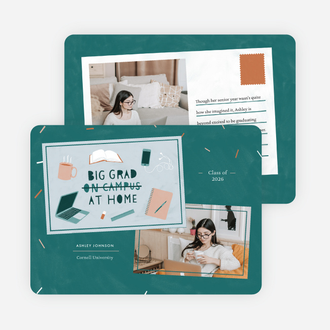 Written from Home Graduation Announcements & Graduation Invitations - Green