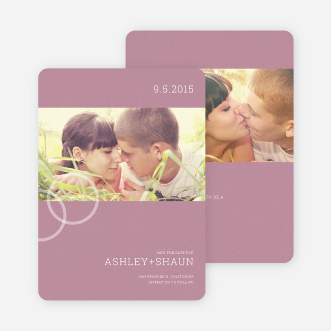Engagement Ring Save the Date Photo Cards - Vintage Rose