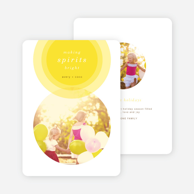 Illumination Holiday Cards - Yellow