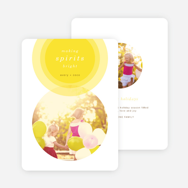 Illumination Holiday Cards - Yellow