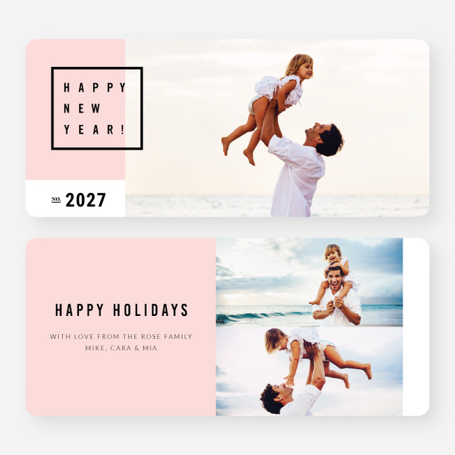Be Modern New Year Cards - Pink